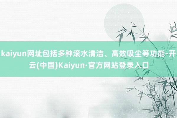 kaiyun网址包括多种滚水清洁、高效吸尘等功能-开云(中国)Kaiyun·官方网站登录入口
