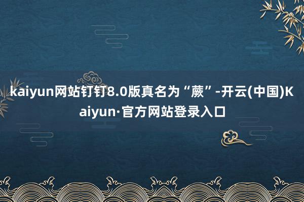kaiyun网站钉钉8.0版真名为“蕨”-开云(中国)Kaiyun·官方网站登录入口