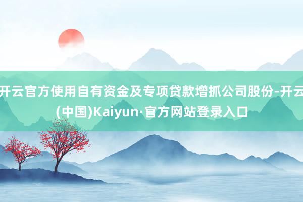 开云官方使用自有资金及专项贷款增抓公司股份-开云(中国)Kaiyun·官方网站登录入口