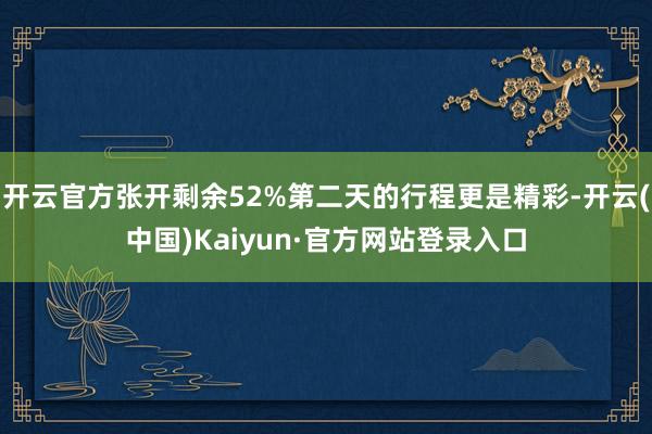 开云官方张开剩余52%第二天的行程更是精彩-开云(中国)Kaiyun·官方网站登录入口