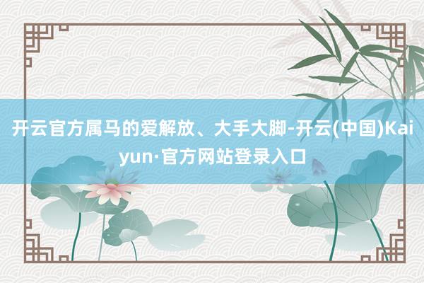 开云官方属马的爱解放、大手大脚-开云(中国)Kaiyun·官方网站登录入口