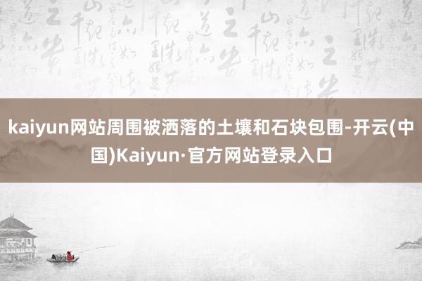 kaiyun网站周围被洒落的土壤和石块包围-开云(中国)Kaiyun·官方网站登录入口